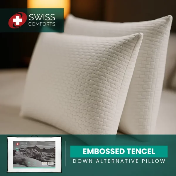 Embossed Tencel Down Alternative Pillow