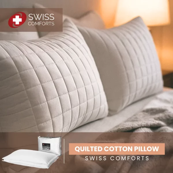 Swiss Comforts Quilted Cotton Pillow