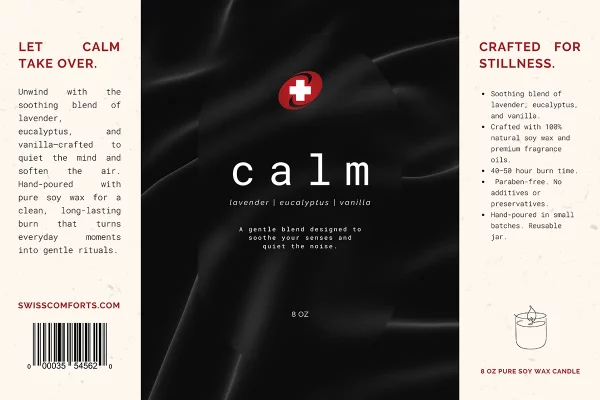 Swiss Comforts Collection Candle - Calm Range - Image 4