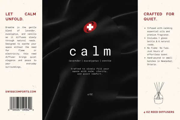 Swiss Comforts Collection Reed Diffuser - Calm Range - Image 4